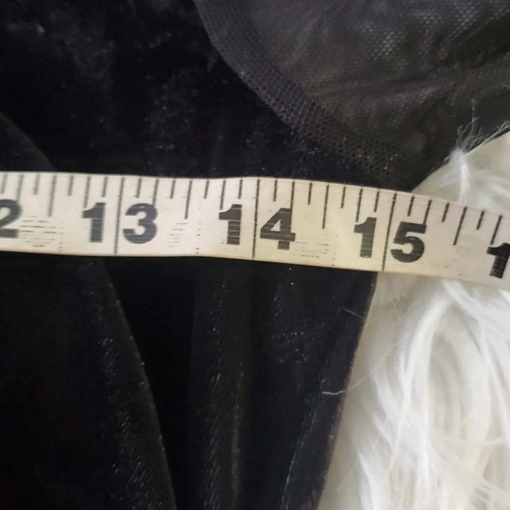 Nwot Eliza J Black Velvet Ruched Long Sleeve Cocktail Gown - Picture 14 of 15